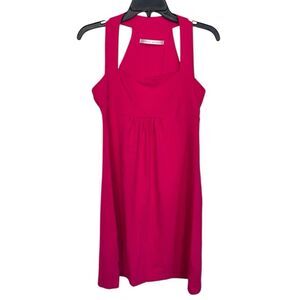 Susana‎ Monaco | Bright Pink Strappy Gsthered Waist Sleeveless Dress M